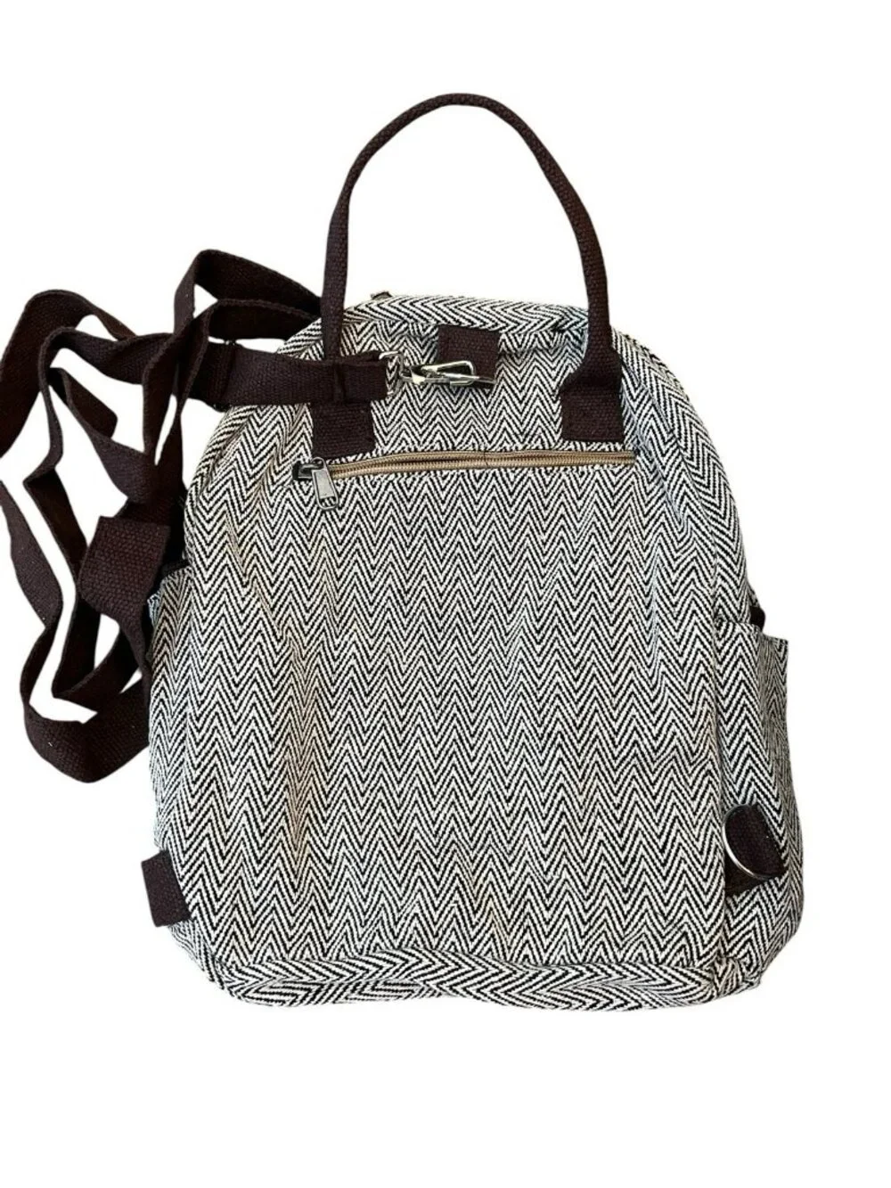 Small Pure Hemp Backpack Shoulder Strap Bag Natural Convertible Nepal NWT